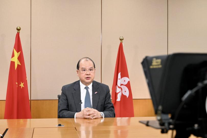視像發言:  張建宗在第45屆聯合國人權理事會會議上重申《香港國安法》對香港重回正軌、維護國家主權的重要性。
