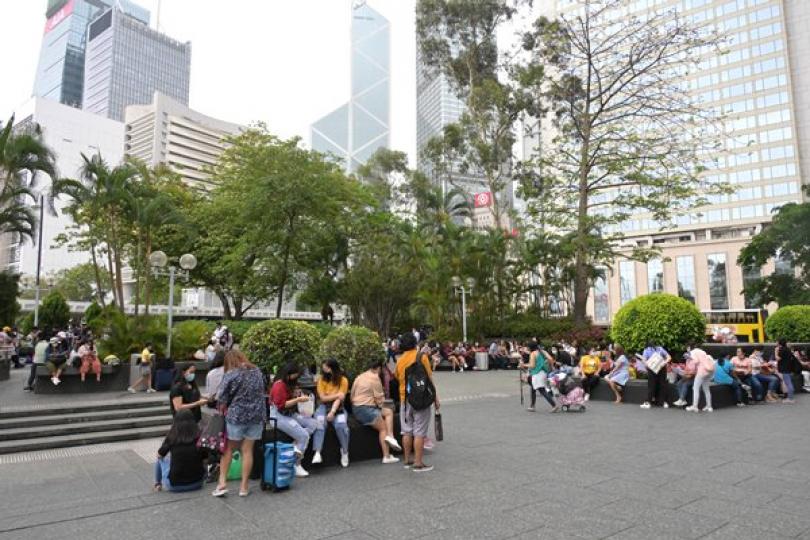 勞工處巡查外傭遵守強檢公告情況 勞工處巡查外傭遵守強檢公告情況