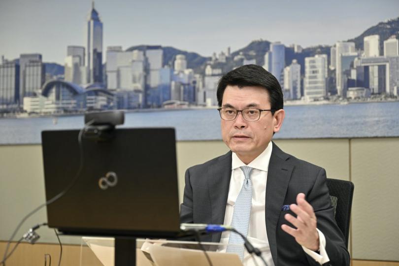 營商優勢:  邱騰華透過網上研討會向加拿大商界推介香港是當地企業進入中國內地和亞太地區營商及投資的理想門戶。