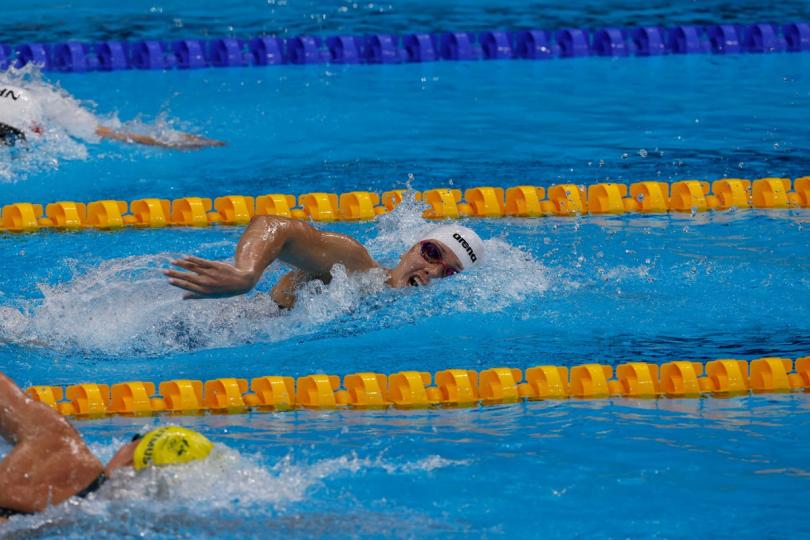 為港爭光:  何詩蓓在2020年東京奧運會女子200米自由泳為香港贏得銀牌。（港協暨奧委會提供相片）