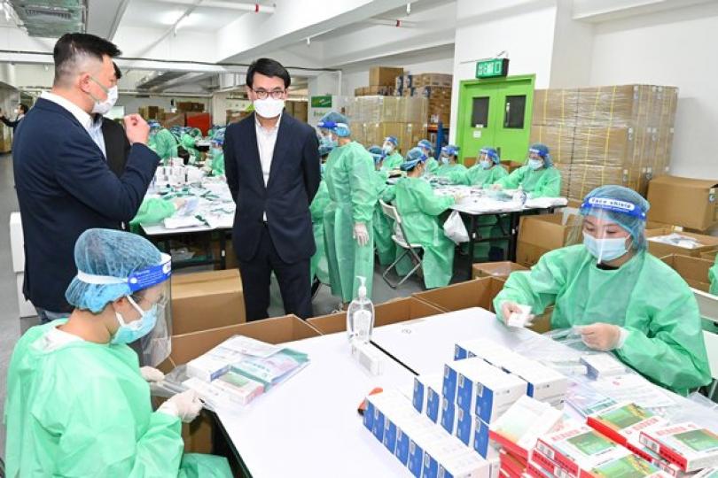 邱騰華視察援港抗疫物資物流安排