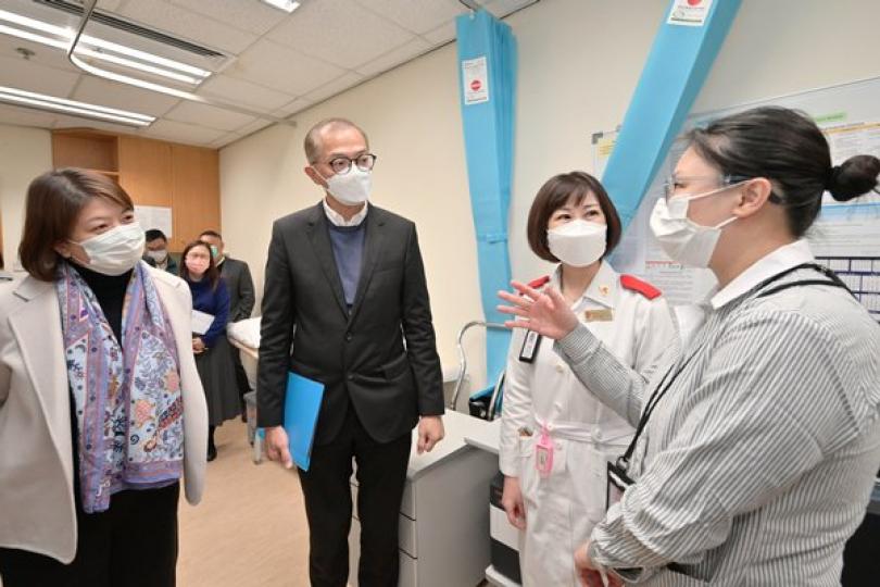盧寵茂視察威爾斯親王醫院 盧寵茂視察威爾斯親王醫院