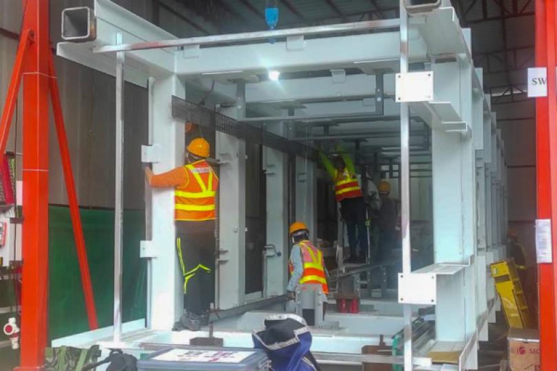 組裝合成法建升降機料下月竣工 組裝合成法建升降機料下月竣工