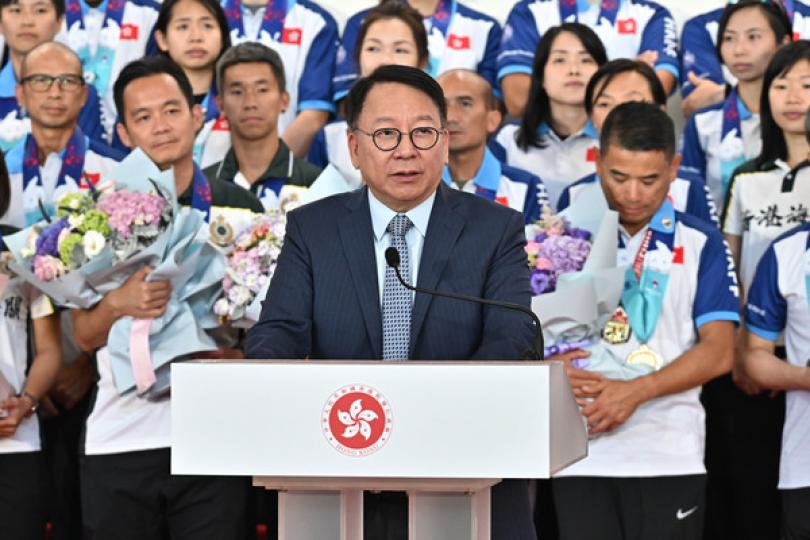 紀律部隊健兒世警會凱旋回港 紀律部隊健兒世警會凱旋回港