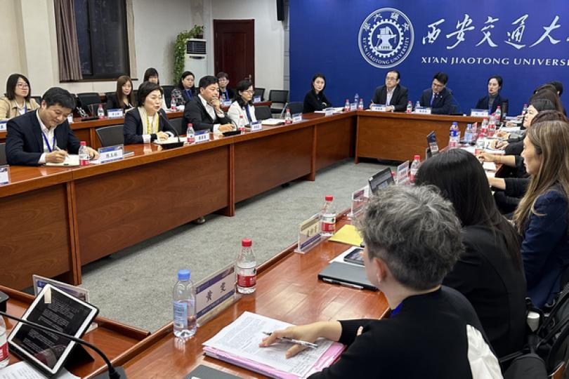 蔡若蓮訪西安教育機構 蔡若蓮訪西安教育機構