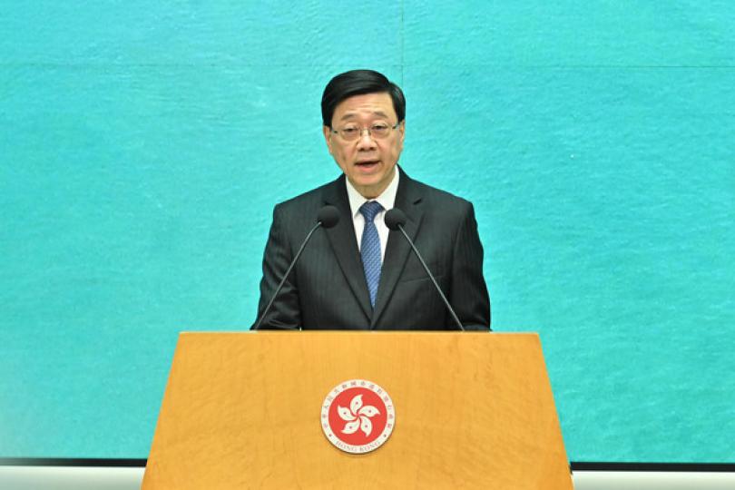 特首:國安附例增加法律確定性 特首:國安附例增加法律確定性