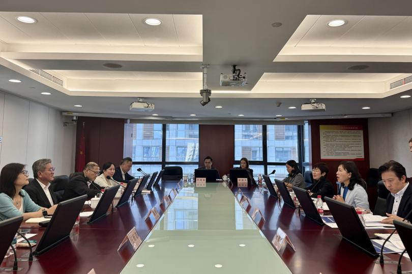 會面共議:  陳美寶（右二）與于福林（左二）就雙方關注的議題交流意見。