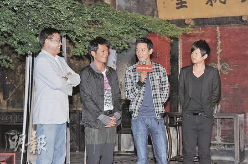 爾冬陞聯同古天樂、吳彥祖出席上海舉行的保利博納活動。（攝影/記者﹕鍾偉茵）