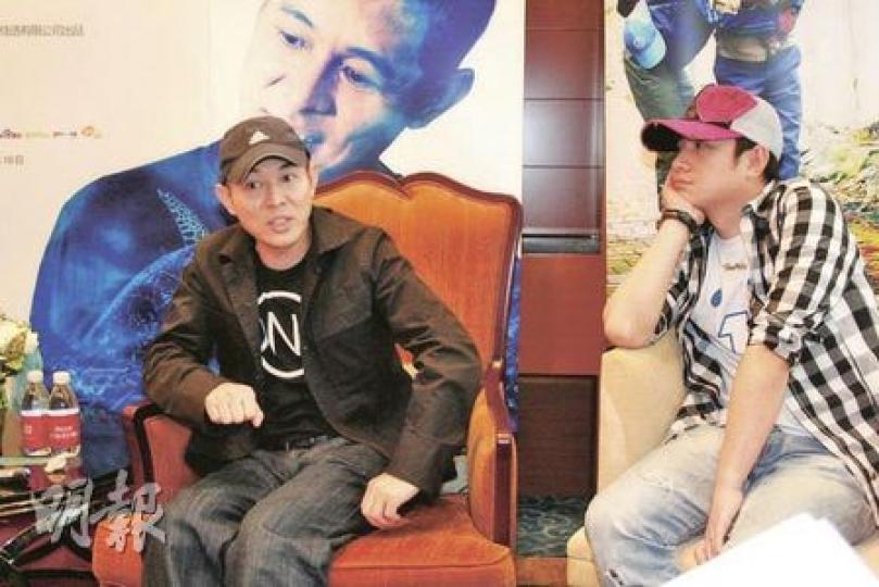 李連杰與文章（右）拍攝《海洋天堂》有深刻感受。（攝影/記者：梁榮達）