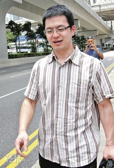 內地生王紫壹（圖）來港修讀博士課程卻惹上官非，被控「非法及惡意傷害」他的同學，罰款1500元。（黃靜雅攝）