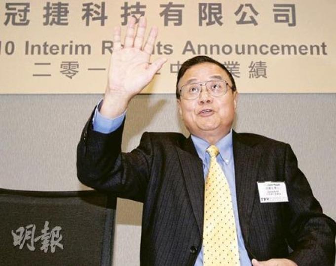 冠捷科技總裁宣建生表示，上半年工資的升幅已經轉嫁及客戶，預期下半年即使加薪，對公司的壓力仍然不大。（李紹昌攝）