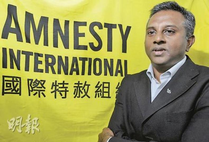 國際特赦組織新任印度籍秘書長Salil Shetty表示,任內將更「密集」及「有系統」地關注中國人權問題,不單持續施壓,也會同時套用中國傳統的「對話」文化爭取內地釋放異見人士。(尹錦恩攝) 國際特赦組織新任印度籍秘書長Salil Shetty表示,任內將更「密集」及「有系統」地關注中國人權問題,不單持續施壓,也會同時套用中國傳統的「對話」文化爭取內地釋放異見人士。(尹錦恩攝)