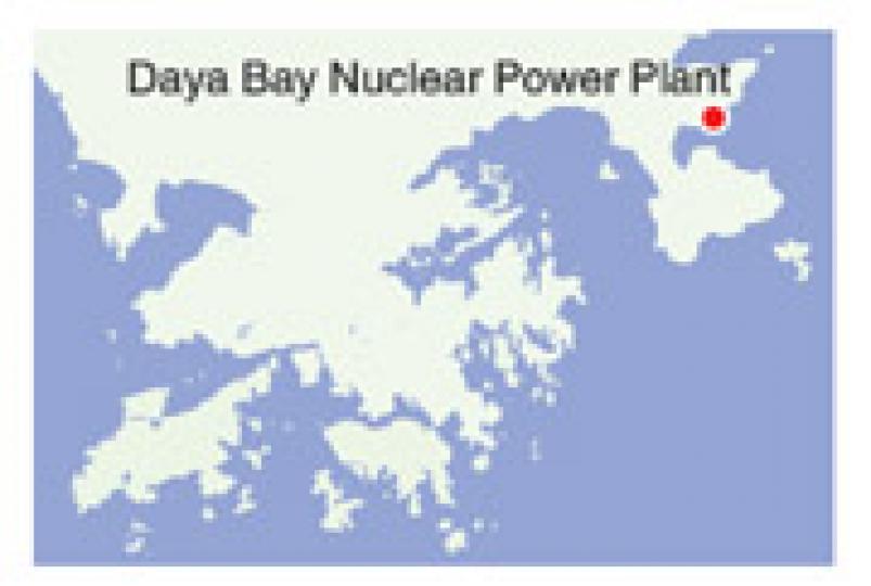 Daya Bay Nuclear Power Plant is only 50 kilometres from downtown Hong Kong.（明報製圖）