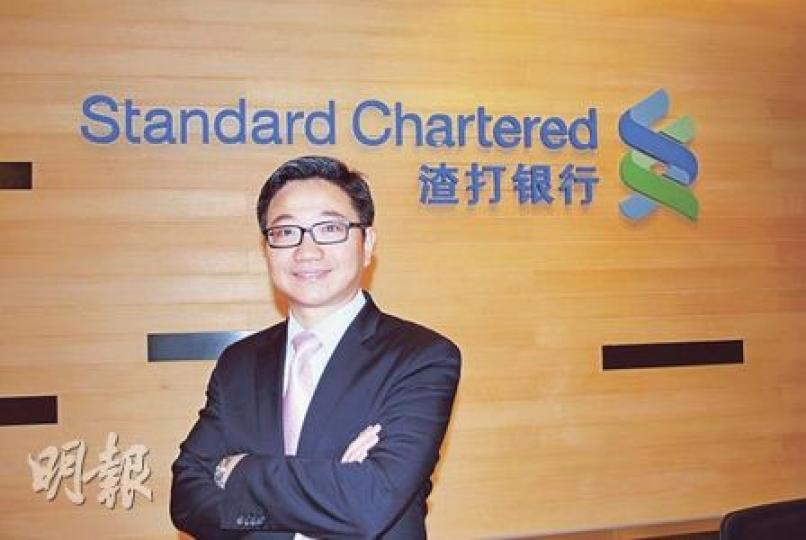 渣打中國上海行長林遠棟表示，渣打透過資產負債表的嚴格監控，及內部貸存力度平穩發展，貸存比率已大致達標。（李家欣攝）