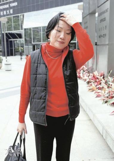 蔣麗莉（圖）昨遭跟隨15年的私人助手指證，講述蔣如何將原屬員工的認股權證得益回流到自己手中。（朱永倫攝）