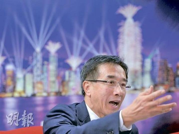 旅發局主席田北俊表示，今年首半個月訪港旅客較去年同期升22％，該局料今年全年訪客增一成，達3900萬人次。（朱永倫攝）