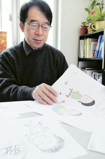 「小明之父」韋然，在不同時代都有創作過經典兒歌，想不到一首《小明上廣州》卻為他帶來不一樣的熱烈反應，他會趁此勢頭繼續創作「小明系列」。（張智超攝）