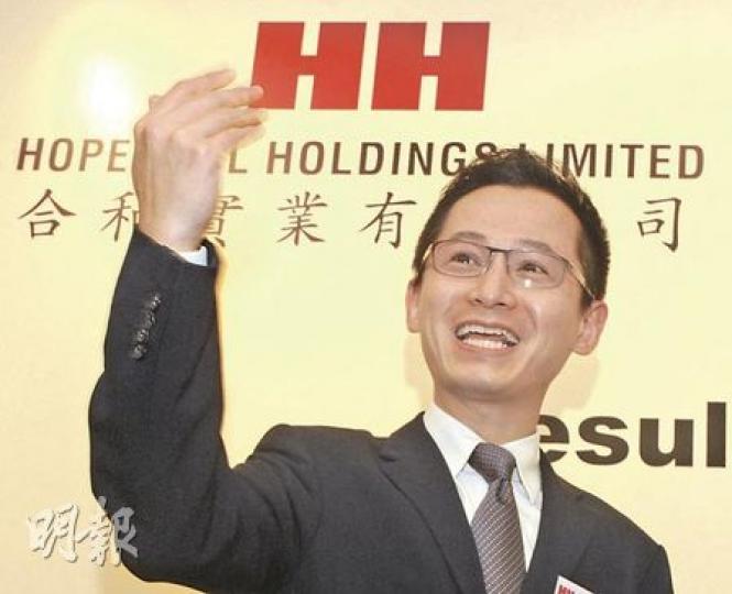 合和董事總經理胡文新認為,公司手頭資金充裕,對未來表現有信心。(劉焌陶攝) 合和董事總經理胡文新認為,公司手頭資金充裕,對未來表現有信心。(劉焌陶攝)