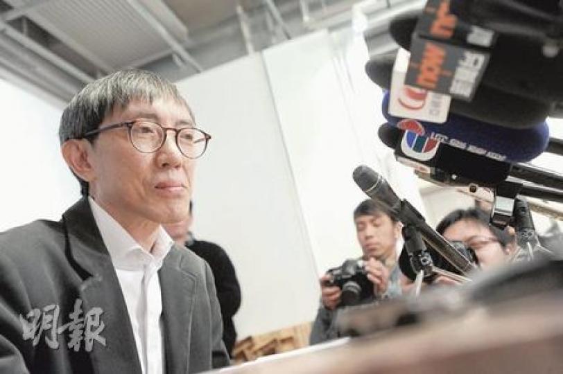 落選的本地設計師嚴迅奇形容,這類文化藝術設計揀選都有主觀成分,他仍認為自己的方案最好。(尹錦恩攝) 落選的本地設計師嚴迅奇形容,這類文化藝術設計揀選都有主觀成分,他仍認為自己的方案最好。(尹錦恩攝)