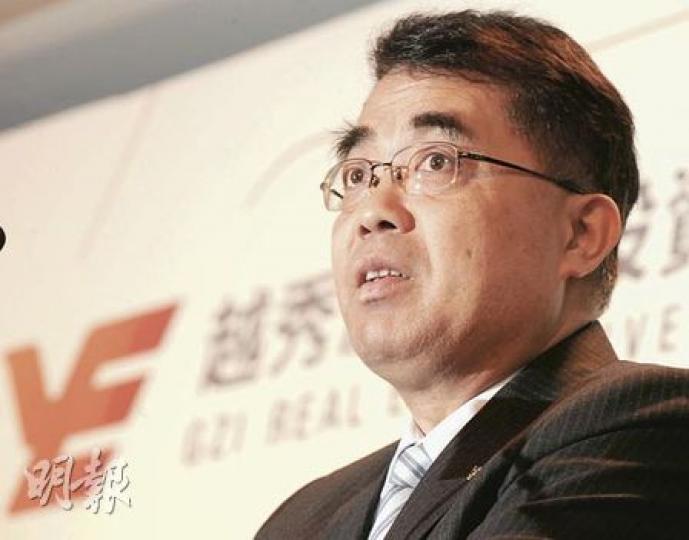 越秀房產信託基金行政總裁劉永杰指出,公司將繼續於一線大城市,物色商業以及寫字樓物業,目標回報率5%至6%。(劉焌陶攝) 越秀房產信託基金行政總裁劉永杰指出,公司將繼續於一線大城市,物色商業以及寫字樓物業,目標回報率5%至6%。(劉焌陶攝)