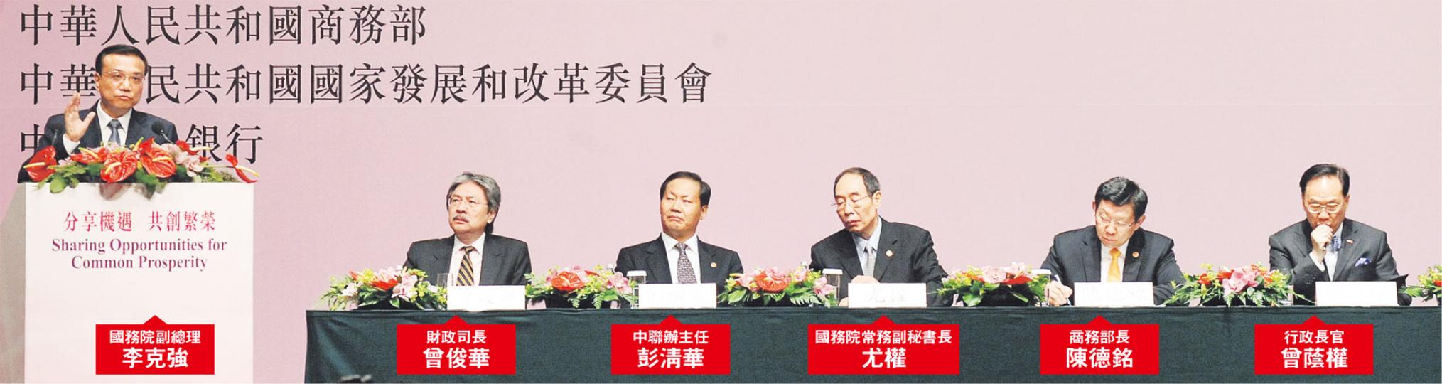 國務院副總理李克強昨日宣布全方位「挺港」措施,強調要進一步發揮香港的獨特優勢,這是香港的需要,也是國家的需要。(劉焌陶攝) 國務院副總理李克強昨日宣布全方位「挺港」措施,強調要進一步發揮香港的獨特優勢,這是香港的需要,也是國家的需要。(劉焌陶攝)