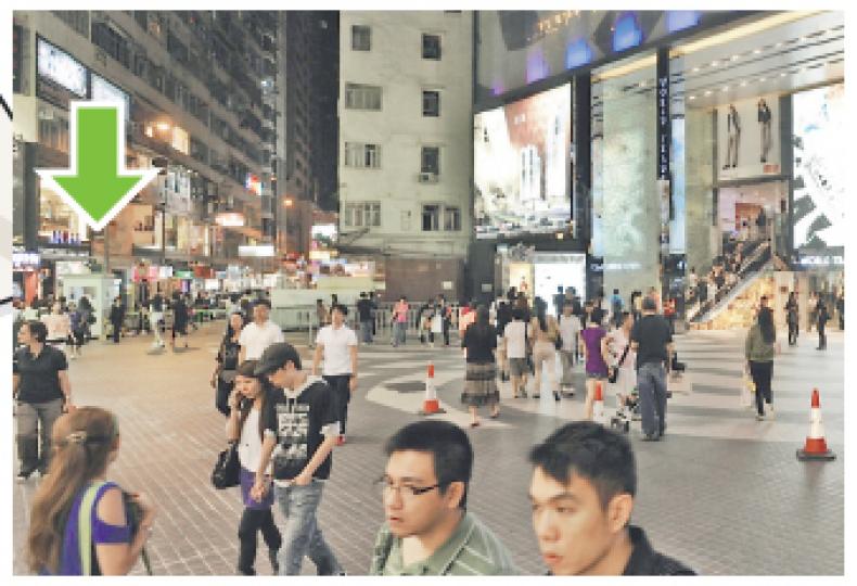 因世貿廣場人流愈來愈多,怡東酒店兩個多月前於謝菲道口加設連閘更亭(箭嘴示)。(余俊亮攝) 因世貿廣場人流愈來愈多,怡東酒店兩個多月前於謝菲道口加設連閘更亭(箭嘴示)。(余俊亮攝)