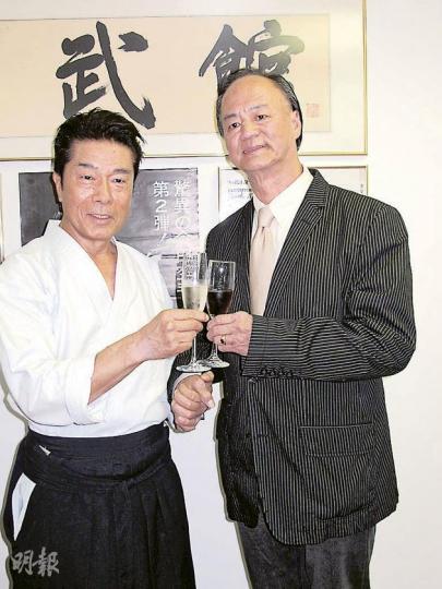 狄龍佩服好友倉田保昭（左）對武術的熱誠。（攝影/記者：柯美）