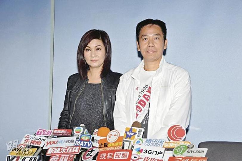 樂易玲成功為馬德鐘求情，昨午與冼國林一同開記者會，宣布馬德鐘得到原諒。（攝影﹕梁迺楠）