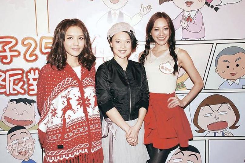 官恩娜（左起）、歐倩怡、松岡李那均曾推出唱片，但以樣子看，歐倩怡絕不似前輩。（攝影：孫華中）