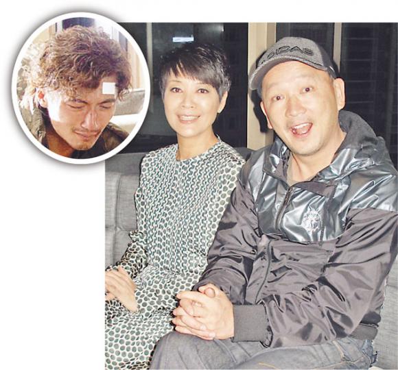 霆鋒（圓圖）認真的工作態度，連兩位前輩金燕玲及廖啟智都一致讚賞。（攝影/記者：鍾一虹）