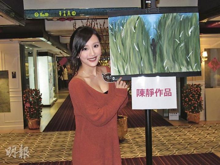 陳靜工作壓力大,依靠繪畫紓緩緊張情緒。(攝影/記者:林蘊兒) 陳靜工作壓力大,依靠繪畫紓緩緊張情緒。(攝影/記者:林蘊兒)