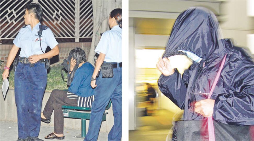 警員在街上發現鄺景南屍體當日,只見女被告黎瑞賢(左圖中)在旁,兒子已逃返家中。她被指嚴重疏忽,違反對丈夫的照顧責任,被控誤殺罪,昨審訊期間獲准保釋(右圖)。(資料圖片、黃景怡攝) 警員在街上發現鄺景南屍體當日,只見女被告黎瑞賢(左圖中)在旁,兒子已逃返家中。她被指嚴重疏忽,違反對丈夫的照顧責任,被控誤殺罪,昨審訊期間獲准保釋(右圖)。(資料圖片、黃景怡攝)