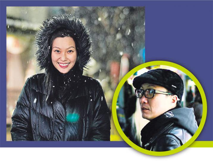 鄭中基為太太余思敏拍攝雪景照片,非常浪漫。(微博圖片) 鄭中基為太太余思敏拍攝雪景照片,非常浪漫。(微博圖片)