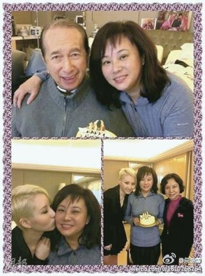 三太除了有賭王為她慶祝生日之外,女兒超雲更送上熱吻。(微博圖片)
三太除了有賭王為她慶祝生日之外,女兒超雲更送上熱吻。(微博圖片)