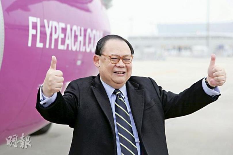 持有Peach航空公司33%股權的私募基金第一東方董事長諸立力在大阪接受記者訪問。(鄧偉忠攝) 持有Peach航空公司33%股權的私募基金第一東方董事長諸立力在大阪接受記者訪問。(鄧偉忠攝)