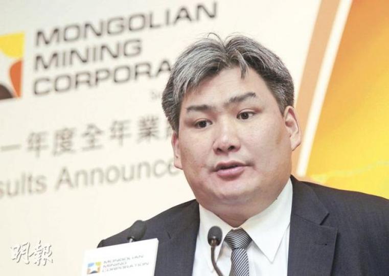 Battsengel Gotov表示,由於主要洗煤廠設施已投產,今年資本開支將微減至1.9億美元。(郭慶輝攝) Battsengel Gotov表示,由於主要洗煤廠設施已投產,今年資本開支將微減至1.9億美元。(郭慶輝攝)