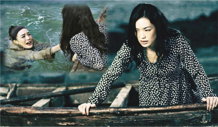 舒淇演出「自己打自己」的戲分,更形容是超級自虐狂。(攝影/記者:葉靜文) 舒淇演出「自己打自己」的戲分,更形容是超級自虐狂。(攝影/記者:葉靜文)