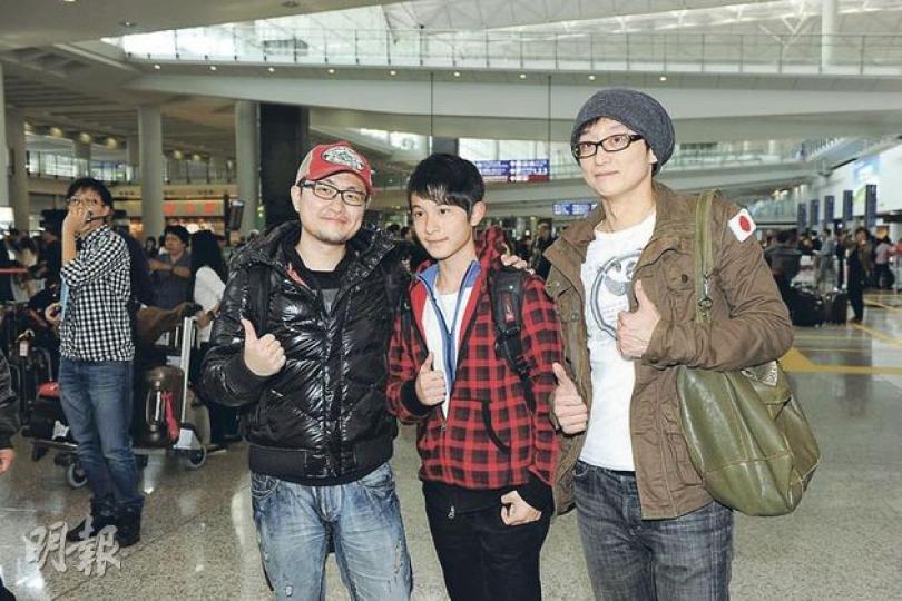 《那些年》導演九把刀(左起)昨午與演員林暉閔、柯宇綸來港出席影視展。(攝影﹕鍾偉茵) 《那些年》導演九把刀(左起)昨午與演員林暉閔、柯宇綸來港出席影視展。(攝影﹕鍾偉茵)
