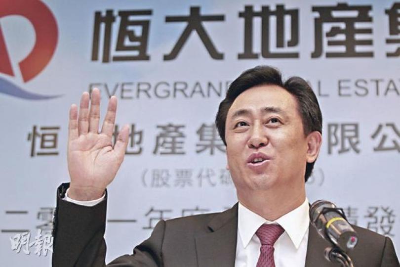 主席許家印昨天斬釘截鐵地說:「不發債,不配股」。(郭慶輝攝) 主席許家印昨天斬釘截鐵地說:「不發債,不配股」。(郭慶輝攝)