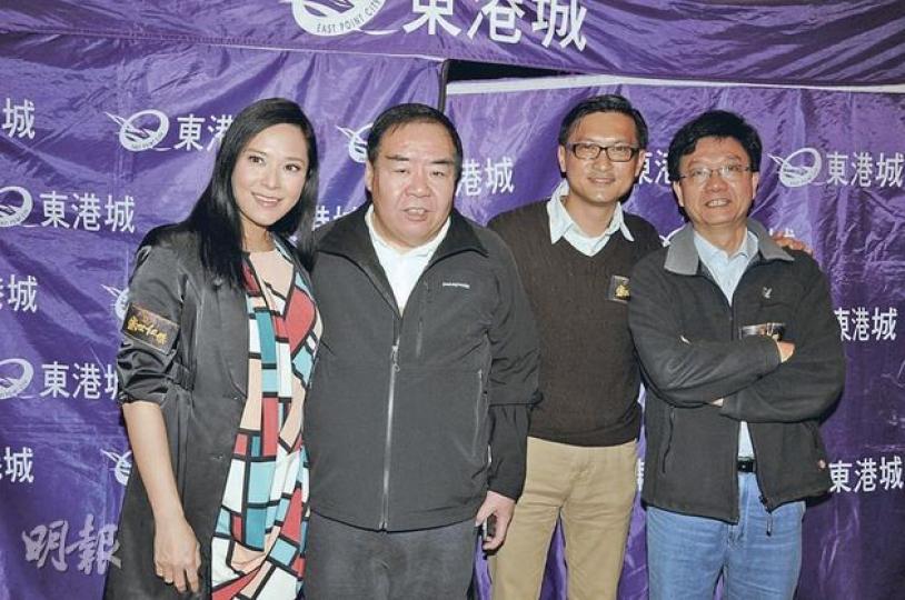 郭羨妮與鄭則仕、陳錦鴻、監製梁材遠希望《盛世仁傑》取得好收視。（攝影﹕孫華中）