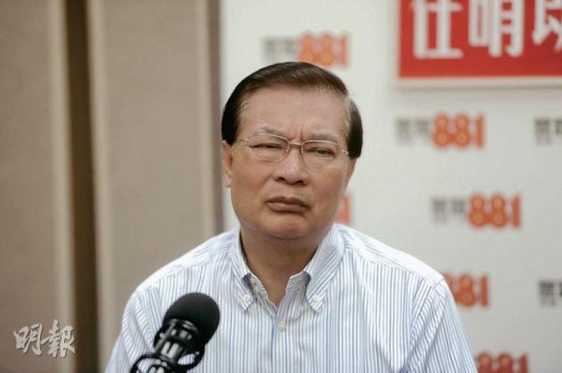 民建聯主席譚耀宗承認,2年前5名泛民議員辭職、發動「5區公投」時,建制派製造流會是「不對」。(尹錦恩攝) 民建聯主席譚耀宗承認,2年前5名泛民議員辭職、發動「5區公投」時,建制派製造流會是「不對」。(尹錦恩攝)