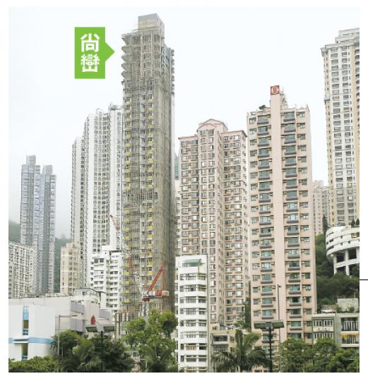 尚巒將在下月入伙交樓,部分不欲上會業主加快售樓。(林振東攝) 尚巒將在下月入伙交樓,部分不欲上會業主加快售樓。(林振東攝)