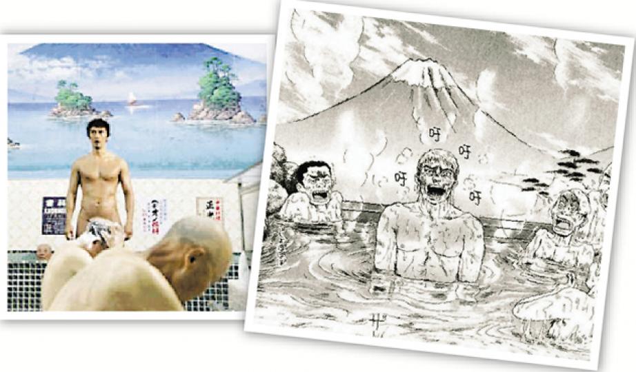 阿部寬（左圖）的外表竟跟《羅馬浴場》漫畫主角路西斯（右圖）如出一轍。（微博圖片）剛獲選為日本五官最深刻男藝人第2名的阿部寬，擁有189厘米身高兼健碩身材，難怪新片《羅馬浴場》海報把他塑造成羅馬雕像。（微博圖片）阿部寬主演的《羅馬浴場》在日本累積票房已突破5000萬港元，而且口碑不俗，名副其實叫好又叫座。（微博圖片）問卷調查結果，阿部寬是扮演《北斗之拳》真人版電影主角拳四郎的最適當人選。（微博圖片）22年前阿部寬參演港產片《阿修羅》，外表竟跟目前差別甚少，果然保養得宜。（微博圖片）