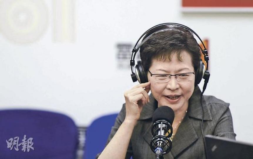 政務司長林鄭月娥表示，特惠生果金需申請撥款，難以即時落實推出，她指正考慮政策可追溯至今年7月1日。（李澤彤攝）