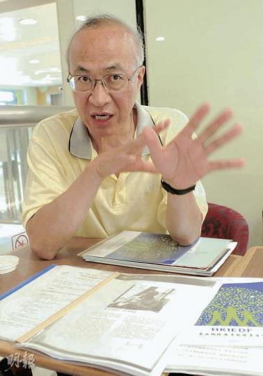 北京師範大學——浸大聯合國際學院前常務副校長郭少棠認為，國民教育科只講中央政府運作，忽略歷史和文化知識，無法令學生全面認識國家過去與現在。（陳淑安攝）