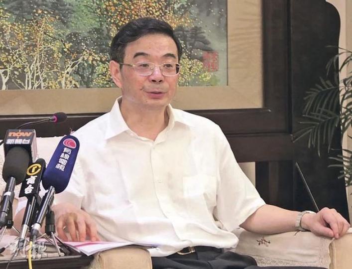 湖南省委書記周強昨日在長沙回答香港記者提問時回應,李旺陽自殺事實清楚,證據確鑿。 (許書凎攝) 湖南省委書記周強昨日在長沙回答香港記者提問時回應,李旺陽自殺事實清楚,證據確鑿。 (許書凎攝)