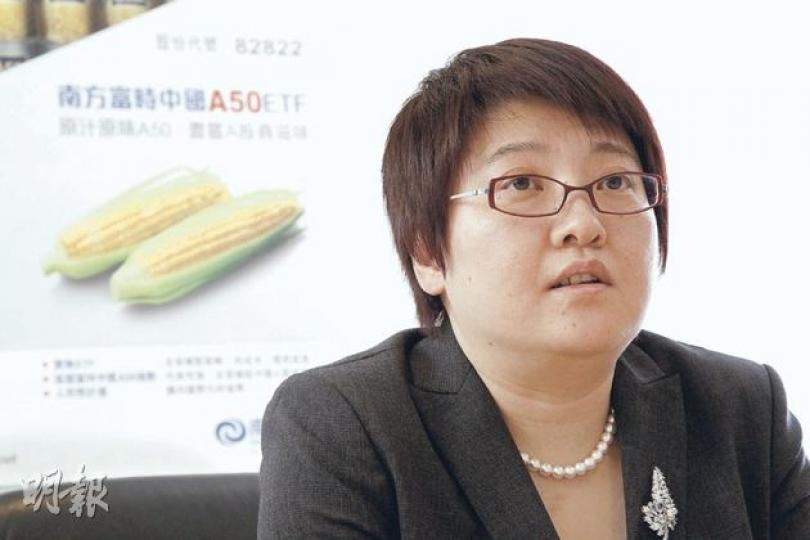 南方東英總裁丁晨表示，考慮到南方富時中國A50ETF（82822）開售第一天就售罄50億額度，南方目前擬申請新額度以擴大基金規模。（林俊源攝）