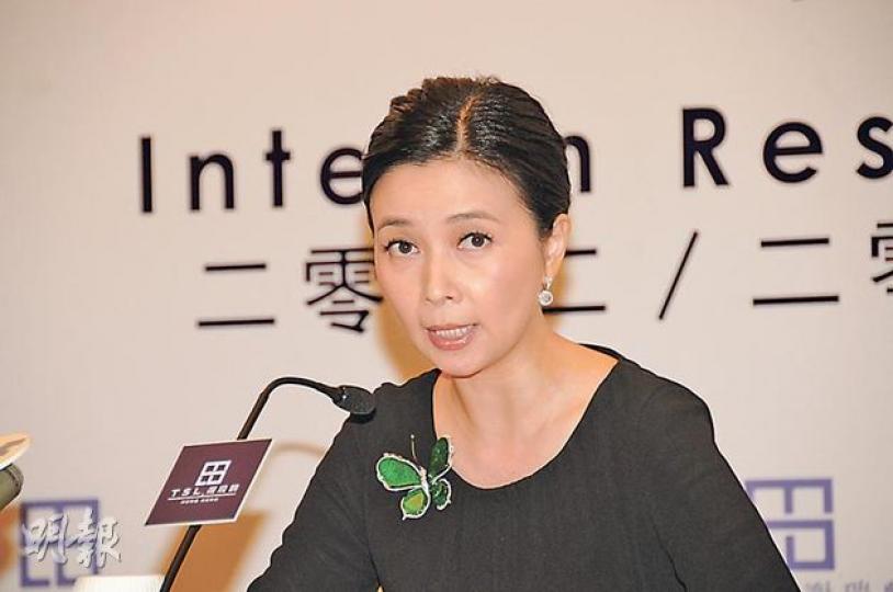 謝瑞麟主席兼行政總裁謝邱安儀表示，下半年是傳統銷售旺季，預計銷售將會好轉，又指目前並無縮減人手打算，也無閉店計劃。（陳淑安攝）