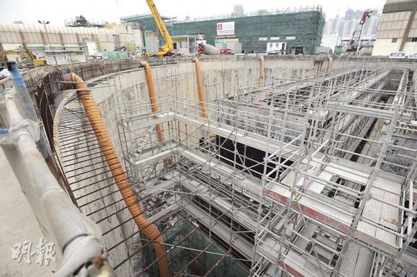 渠務署正於昂船洲污水處理廠興建第二座泵房，體積是全球同級污水廠中最大，預計年中建成，但要到明年底隨全套計劃一同啟用。（葉家豪攝）