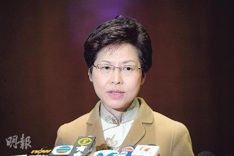 政務司長林鄭月娥昨日代表政府，就施政報告致謝動議作總結發言，指不認同議員批評報告內容空泛、缺乏具體措施。（尹錦恩攝）